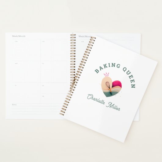 Baking Queen - Heart - Custom Planner (Display)