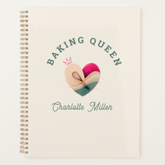 Baking Queen - Heart - Custom Planner (Voorkant)