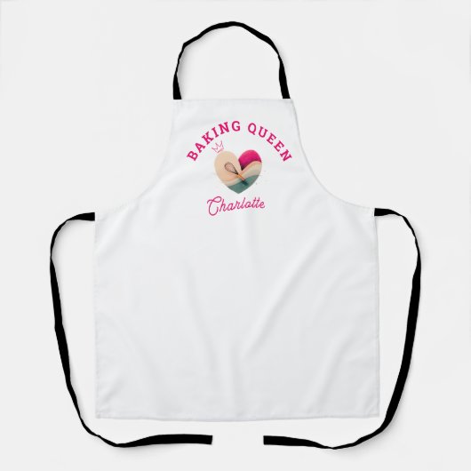 Baking Queen - Heart - Custom Schort (Voorkant)