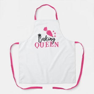 Baking Queen Pastry Chef Cute Pink Pipet Bag Schort