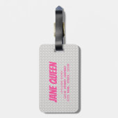 Baking Queen Pattern for Cake and Sweets Lovers Bagagelabel (Achterkant verticaal)