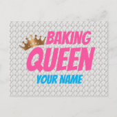 Baking Queen Pattern for Cake and Sweets Lovers Feestdagenkaart (Voorkant)