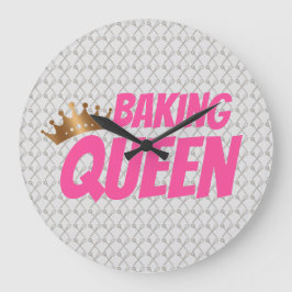 Baking Queen Pattern for Cake and Sweets Lovers Grote Klok