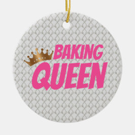 Baking Queen Pattern for Cake and Sweets Lovers Keramisch Ornament