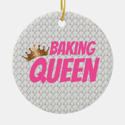 Baking Queen Pattern for Cake and Sweets Lovers Keramisch Ornament (Voorkant)
