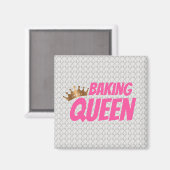 Baking Queen Pattern for Cake and Sweets Lovers Magneet (Voorkant / Achterkant)