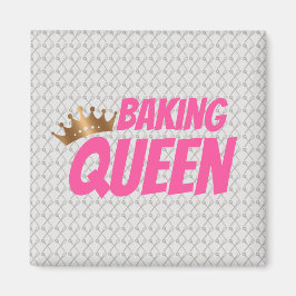 Baking Queen Pattern for Cake and Sweets Lovers Magneet
