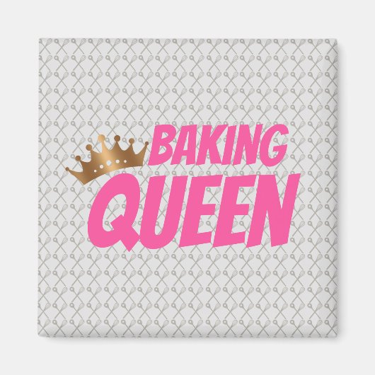 Baking Queen Pattern for Cake and Sweets Lovers Magneet (Voorkant)