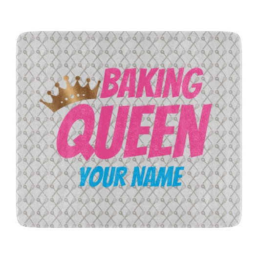 Baking Queen Pattern for Cake and Sweets Lovers Snijplank (Voorkant)