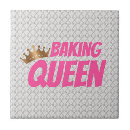 Baking Queen Pattern for Cake and Sweets Lovers Tegeltje