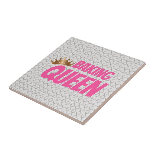 Baking Queen Pattern for Cake and Sweets Lovers Tegeltje (Zijkant)