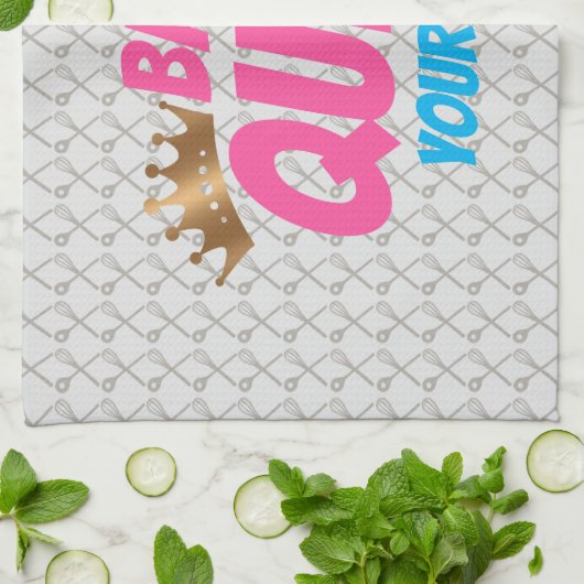 Baking Queen Pattern for Cake and Sweets Lovers Theedoek (Gevouwen)