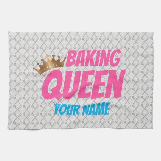 Baking Queen Pattern for Cake and Sweets Lovers Theedoek (Horizontaal)