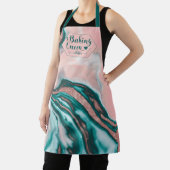 Baking Queen Roos Goud Glitter Roze Blauwgroen Mar Schort (Insitu)