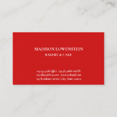 Baking Red Whisk Caterer Pastry Chef Modern Visitekaartje (Achterkant)