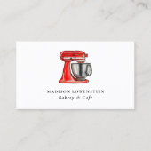 Baking Red Whisk Caterer Pastry Chef Modern Visitekaartje (Voorkant)