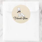 Baking Sale Dank u Sticker Label met kunstwerk (Tas)