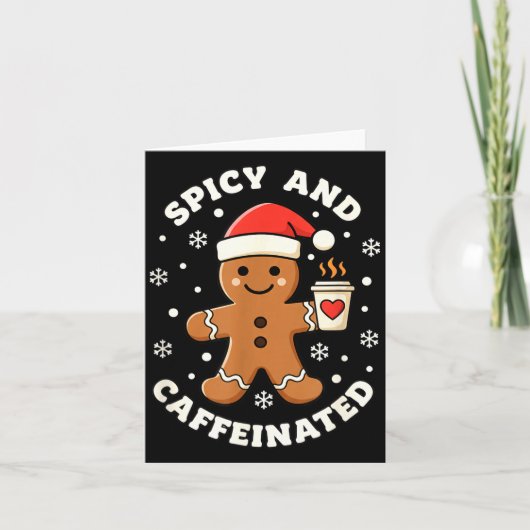 Baking Scy And Caffeinated Gingerbread Coffee Chri Kaart (Voorkant)