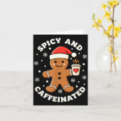 Baking Scy And Caffeinated Gingerbread Coffee Chri Kaart (Gele Bloem)