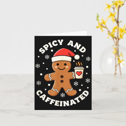 Baking Scy And Caffeinated Gingerbread Coffee Chri Kaart (Gele Bloem)