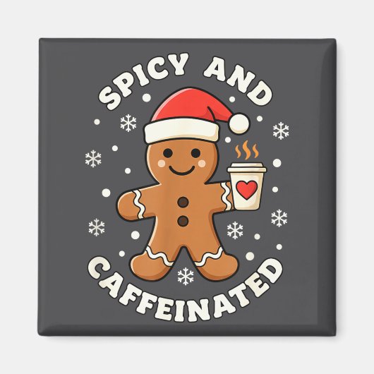 Baking Scy And Caffeinated Gingerbread Coffee Chri Magneet (Voorkant)