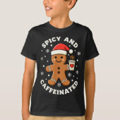 Baking Scy And Caffeinated Gingerbread Coffee Chri T-shirt (Voorkant)