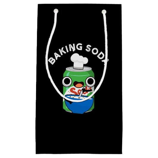 Baking Soda Funny Soda Pop Pun Dark BG Klein Cadeauzakje (Voorkant)