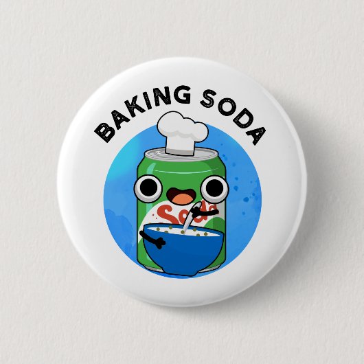 Baking Soda Funny Soda Pop Pun Ronde Button 5,7 Cm (Voorkant)