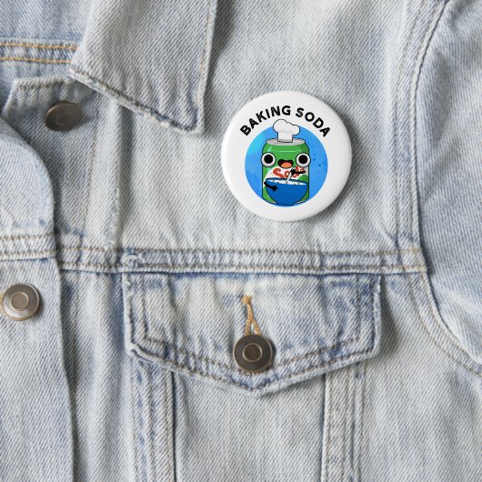 Baking Soda Funny Soda Pop Pun Ronde Button 5,7 Cm (In situ)
