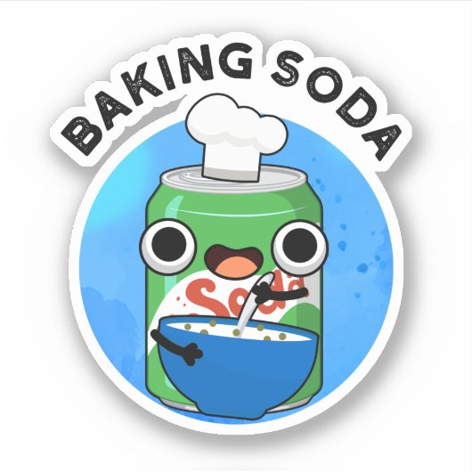 Baking Soda Funny Soda Pop Pun Sticker (Voorkant)