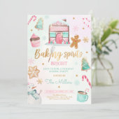 Baking Spirit Bright Holiday Party kerstake Kaart (Staand voorkant)