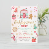 Baking Spirit Bright Holiday Party kerstake Kaart (Staand voorkant)