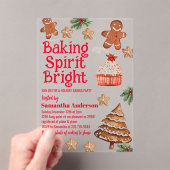 baking spirit bright | kerst-koekjesuitwisseling acryl uitnodigingen (Insitu (Draagbaar))