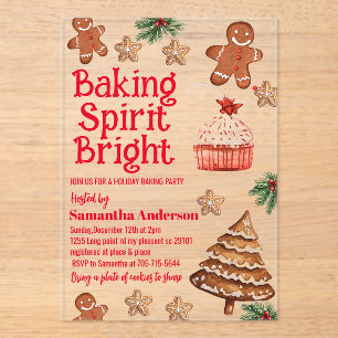 baking spirit bright   kerst-koekjesuitwisseling acryl uitnodigingen