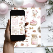 Baking Spirit Bright Pastel Pink Cookie Exchange Kaart