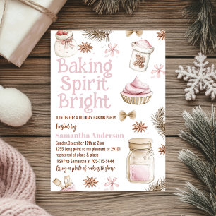 Baking Spirit Bright Pastel Pink Cookie Exchange Kaart