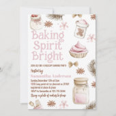 Baking Spirit Bright Pastel Pink Cookie Exchange Kaart (Voorkant)
