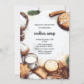 Baking Spirit Bright Pastel Pink Cookie Exchange Kaart (Voorkant)