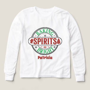 Baking spirits bright add name kinder unisex