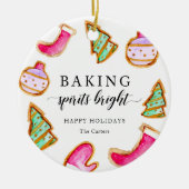 Baking Spirits Bright Baking Party Eenvoudig Keramisch Ornament (Voorkant)