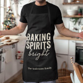 Baking Spirits Bright Black Christmas Schort