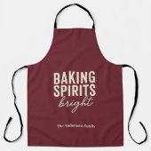 Baking Spirits Bright | Bourgondie Kerst Schort (Voorkant)