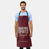 Baking Spirits Bright | Bourgondie Kerst Schort (Gedragen)