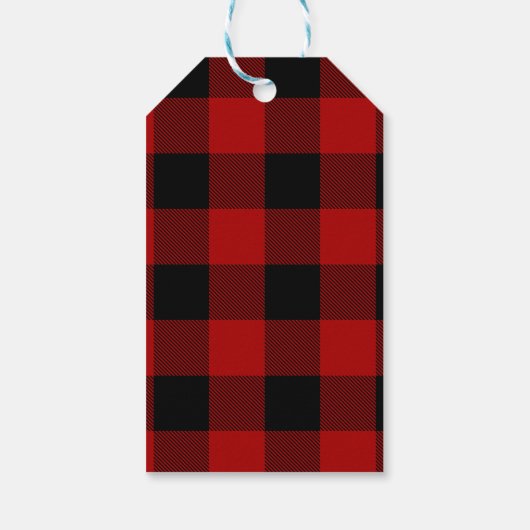 Baking Spirits Bright Buffalo Plaid Christmas Cadeaulabel (Achterkant)