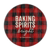 Baking Spirits Bright Buffalo Plaid Christmas Snijplank (Voorkant)