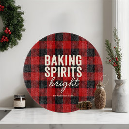 Baking Spirits Bright Buffalo Plaid Christmas Snijplank