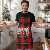 Baking Spirits Bright Buffalo Plaid Kerstmis Schort
