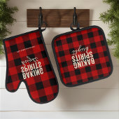 Baking Spirits Bright Buffalo Plaid Ovenwant & Pannenlap Set