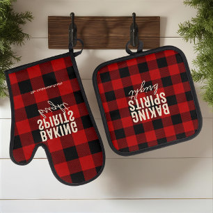 Baking Spirits Bright Buffalo Plaid Ovenwant & Pannenlap Set
