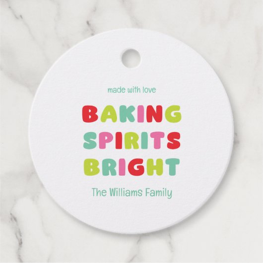 Baking Spirits Bright-cadeautags Bedankjes Labels (Voorkant)